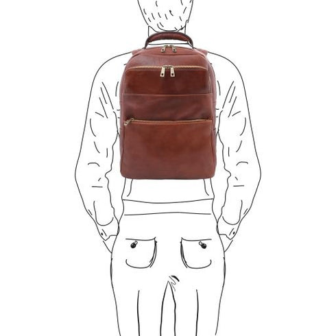 Melbourne - Leather laptop backpack